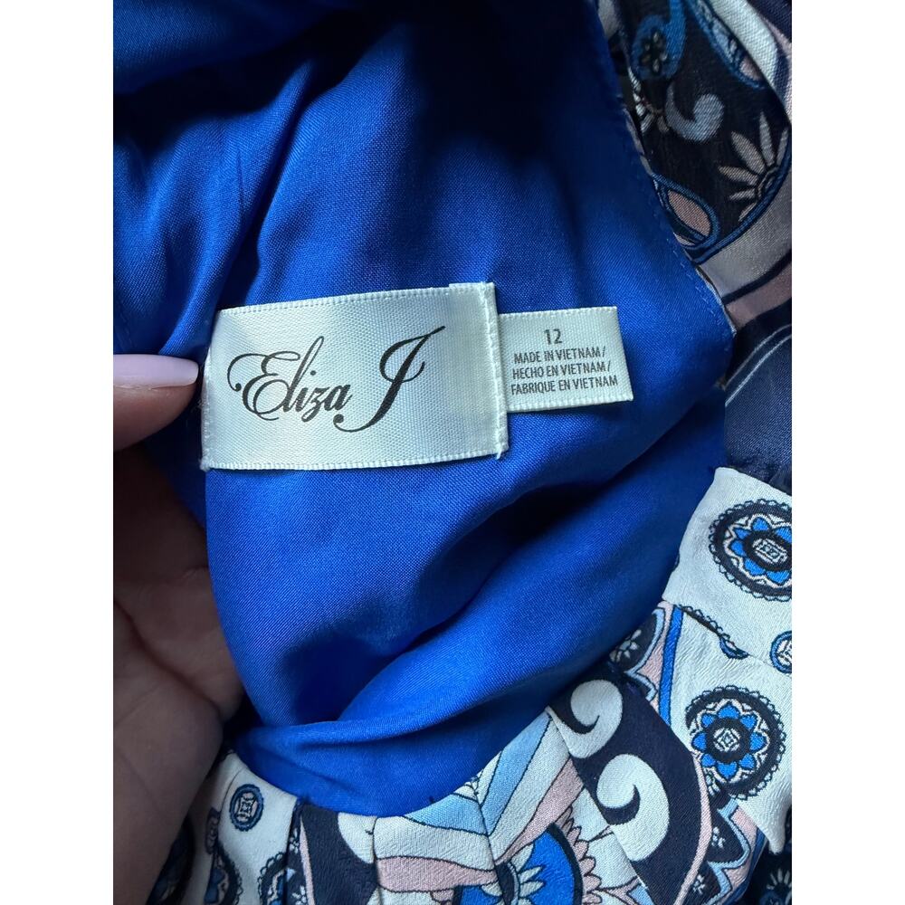 Eliza J scarf print maxi dress size 12 - Picture 2 of 3